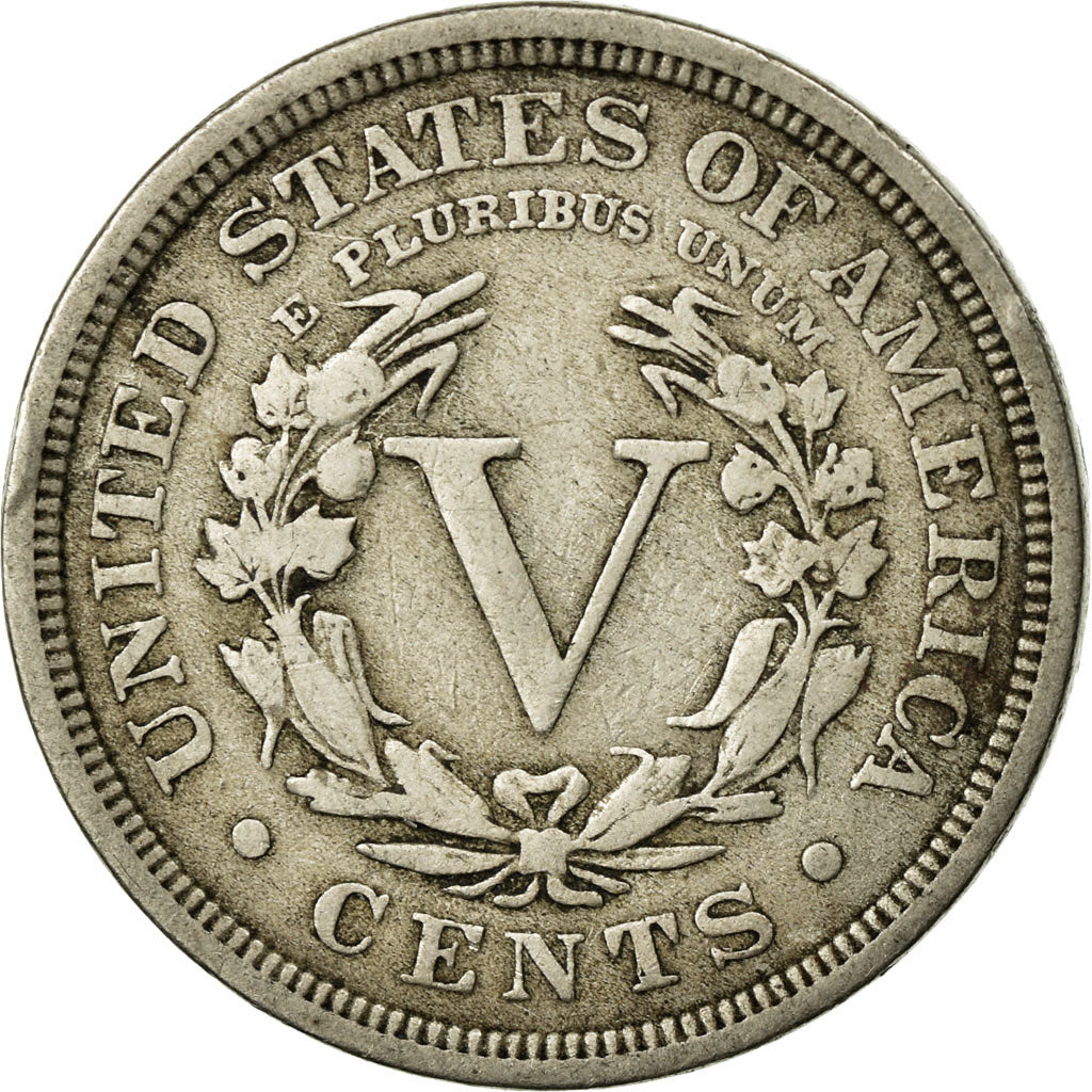 Coin, United States, Liberty Nickel, 5 Cents, 1909, U.S. Mint, Philadelphia
