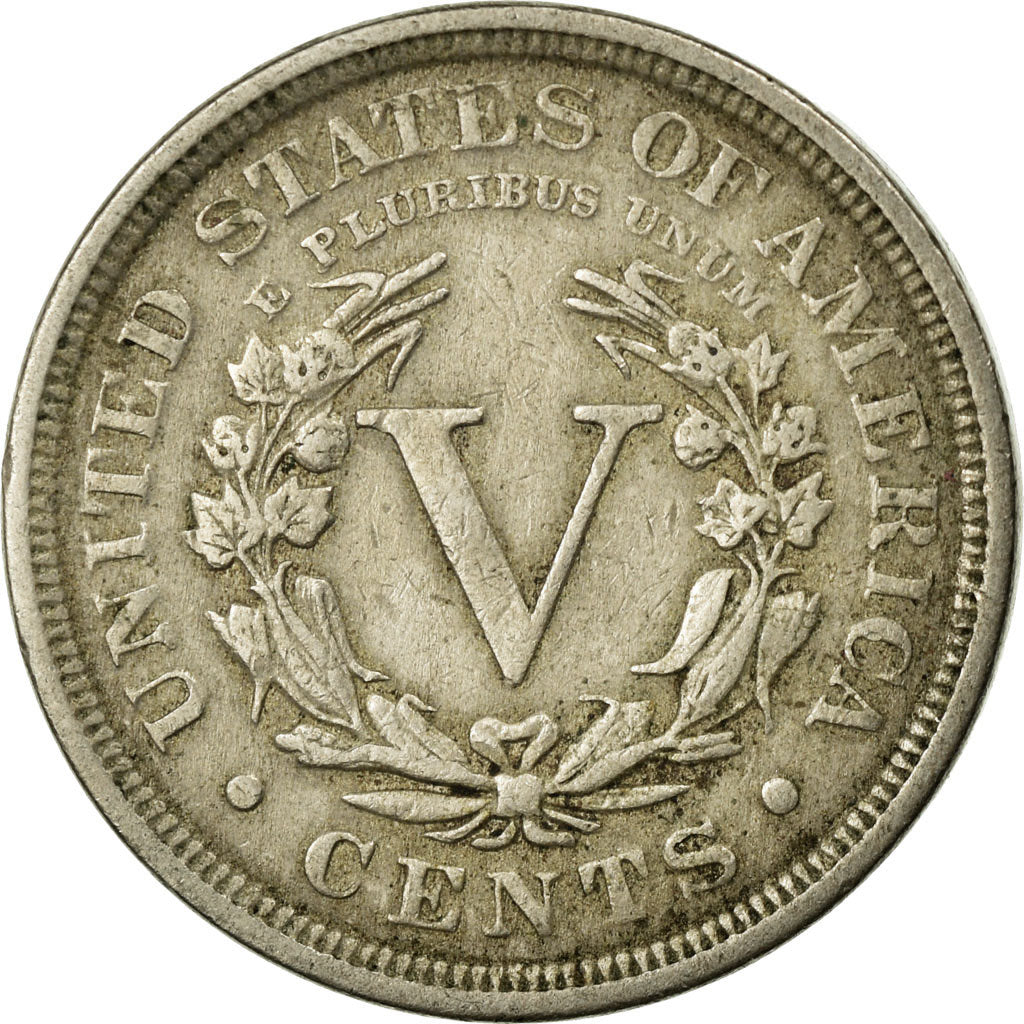 Moneta, Stati Uniti, Liberty Nickel, 5 Cents, 1912, U.S. Mint, Philadelphia, MB