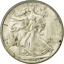 Coin, United States, Walking Liberty Half Dollar, Half Dollar, 1945, U.S. Mint