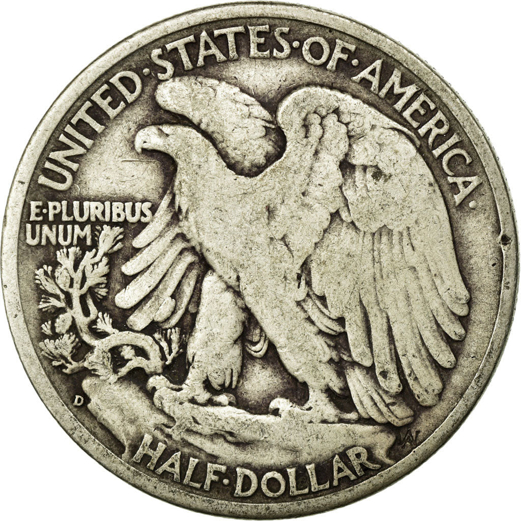Coin, United States, Walking Liberty Half Dollar, Half Dollar, 1942, U.S. Mint
