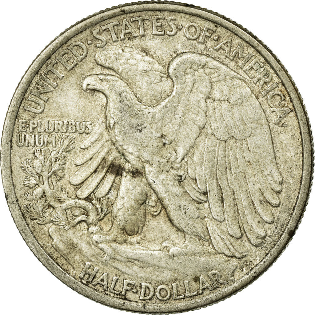 Coin, United States, Walking Liberty Half Dollar, Half Dollar, 1943, U.S. Mint