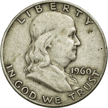 Coin, United States, Franklin Half Dollar, Half Dollar, 1960, U.S. Mint, Denver