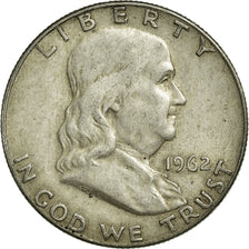 Coin, United States, Franklin Half Dollar, Half Dollar, 1962, U.S. Mint, Denver