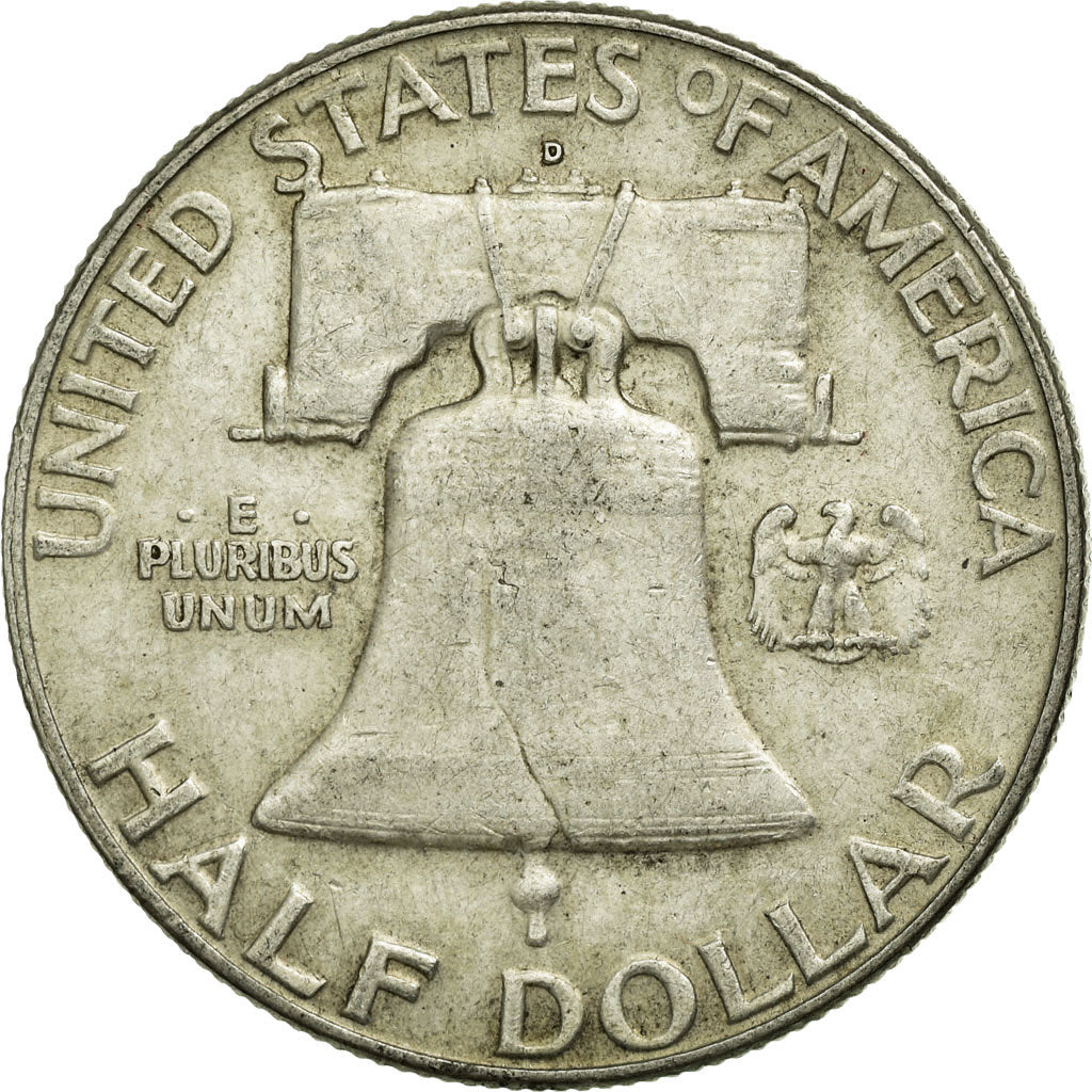 Coin, United States, Franklin Half Dollar, Half Dollar, 1962, U.S. Mint, Denver
