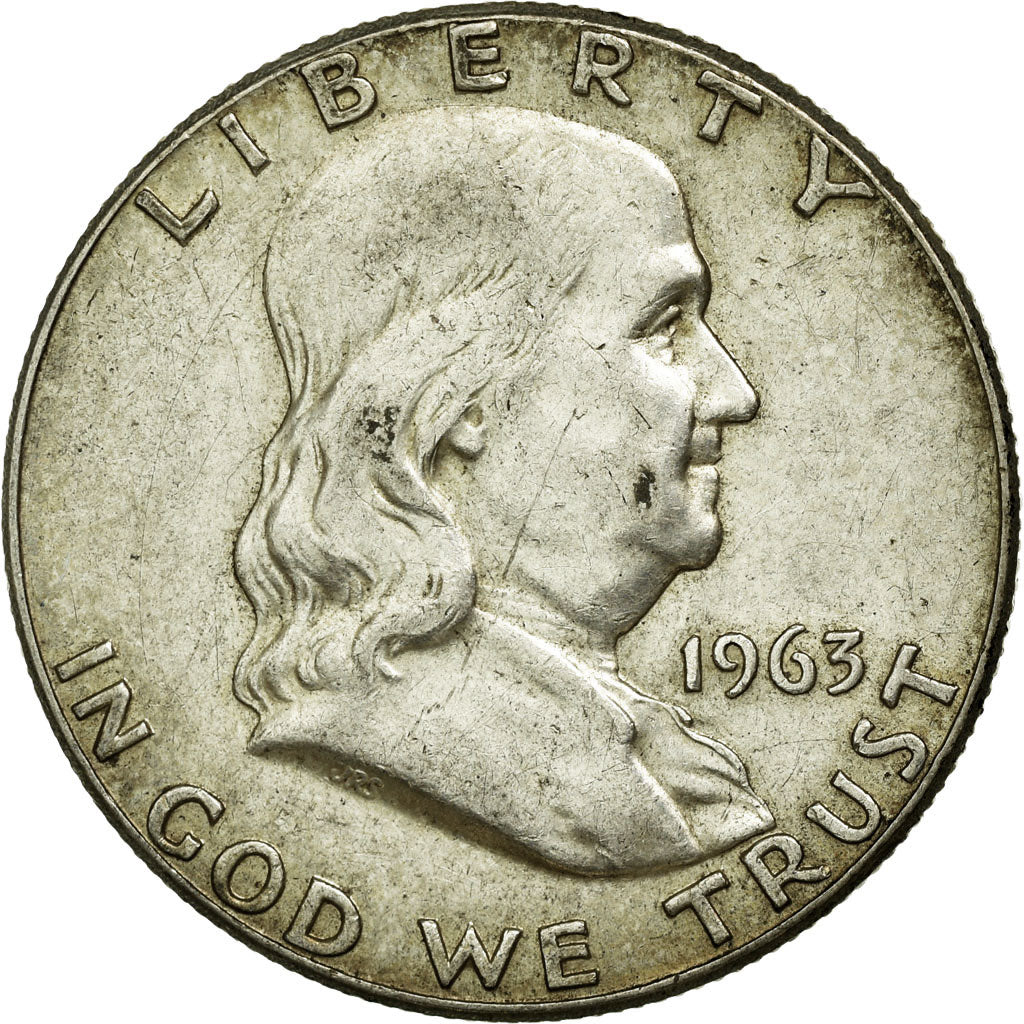 Coin, United States, Franklin Half Dollar, Half Dollar, 1963, U.S. Mint