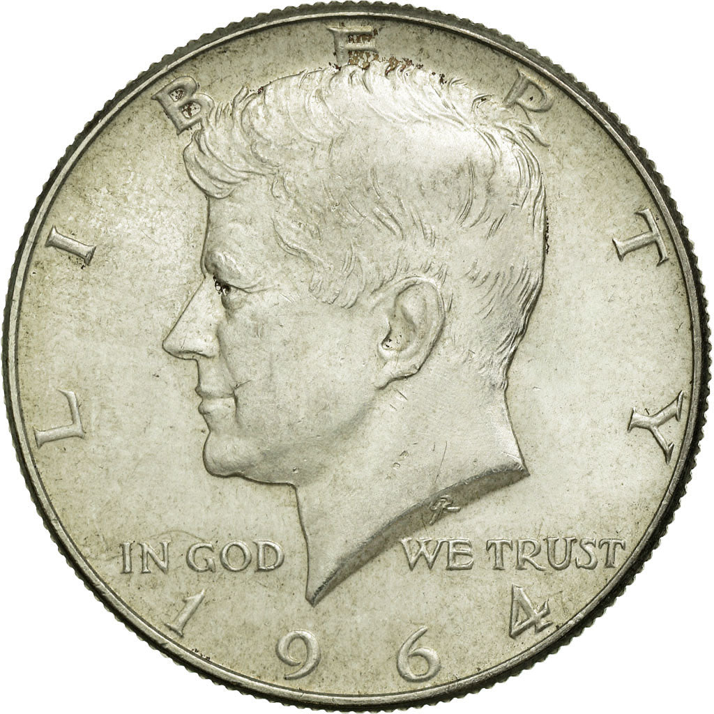 Coin, United States, Kennedy Half Dollar, Half Dollar, 1964, U.S. Mint