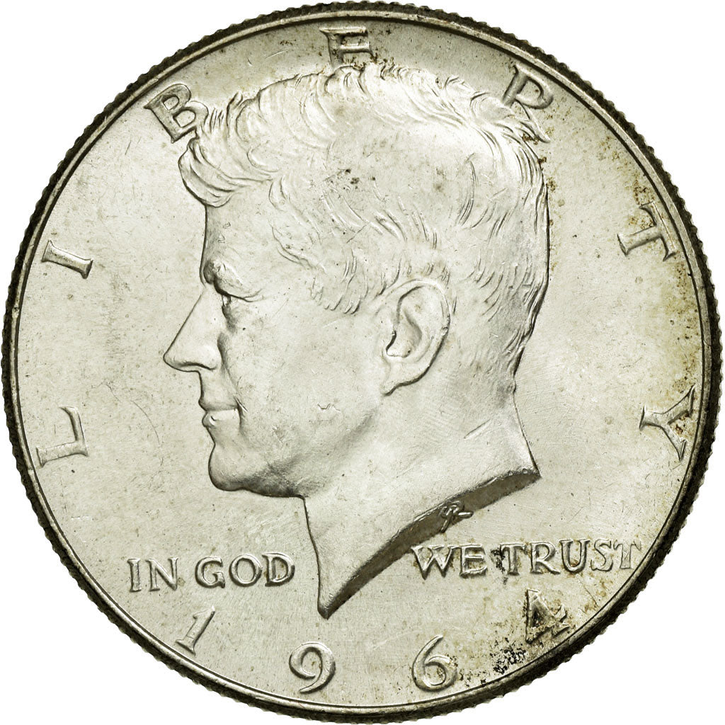 Coin, United States, Kennedy Half Dollar, Half Dollar, 1964, U.S. Mint