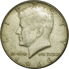 Coin, United States, Kennedy Half Dollar, Half Dollar, 1966, U.S. Mint