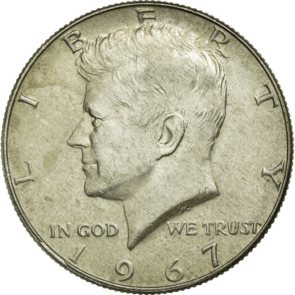 Coin, United States, Kennedy Half Dollar, Half Dollar, 1967, U.S. Mint