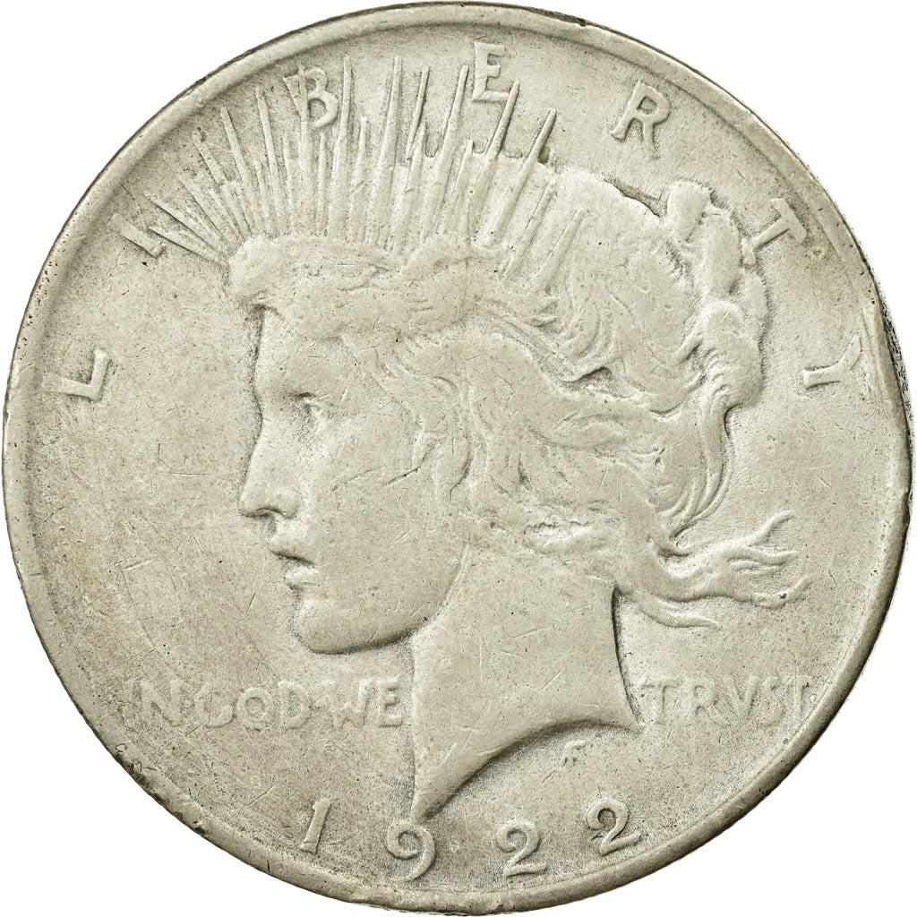 Coin, United States, Peace Dollar, Dollar, 1922, U.S. Mint, Philadelphia