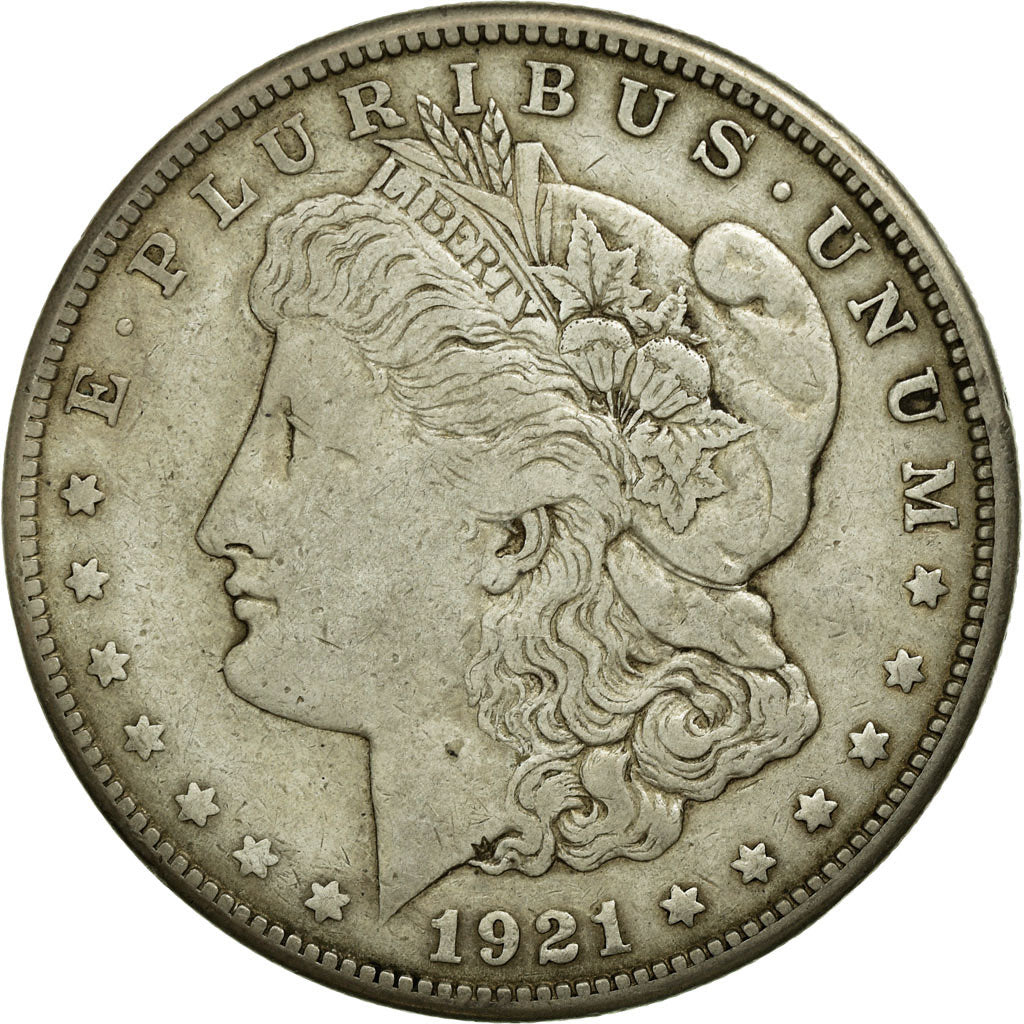 Coin, United States, Morgan Dollar, Dollar, 1921, U.S. Mint, San Francisco