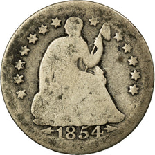 Coin, United States, Seated Liberty Half Dime, Half Dime, 1854, U.S. Mint, New