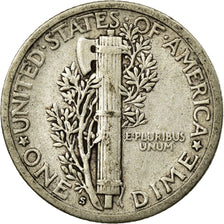 Coin, United States, Mercury Dime, Dime, 1924, U.S. Mint, San Francisco