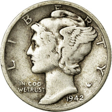 Moneta, Stati Uniti, Mercury Dime, Dime, 1942, U.S. Mint, Philadelphia, MB