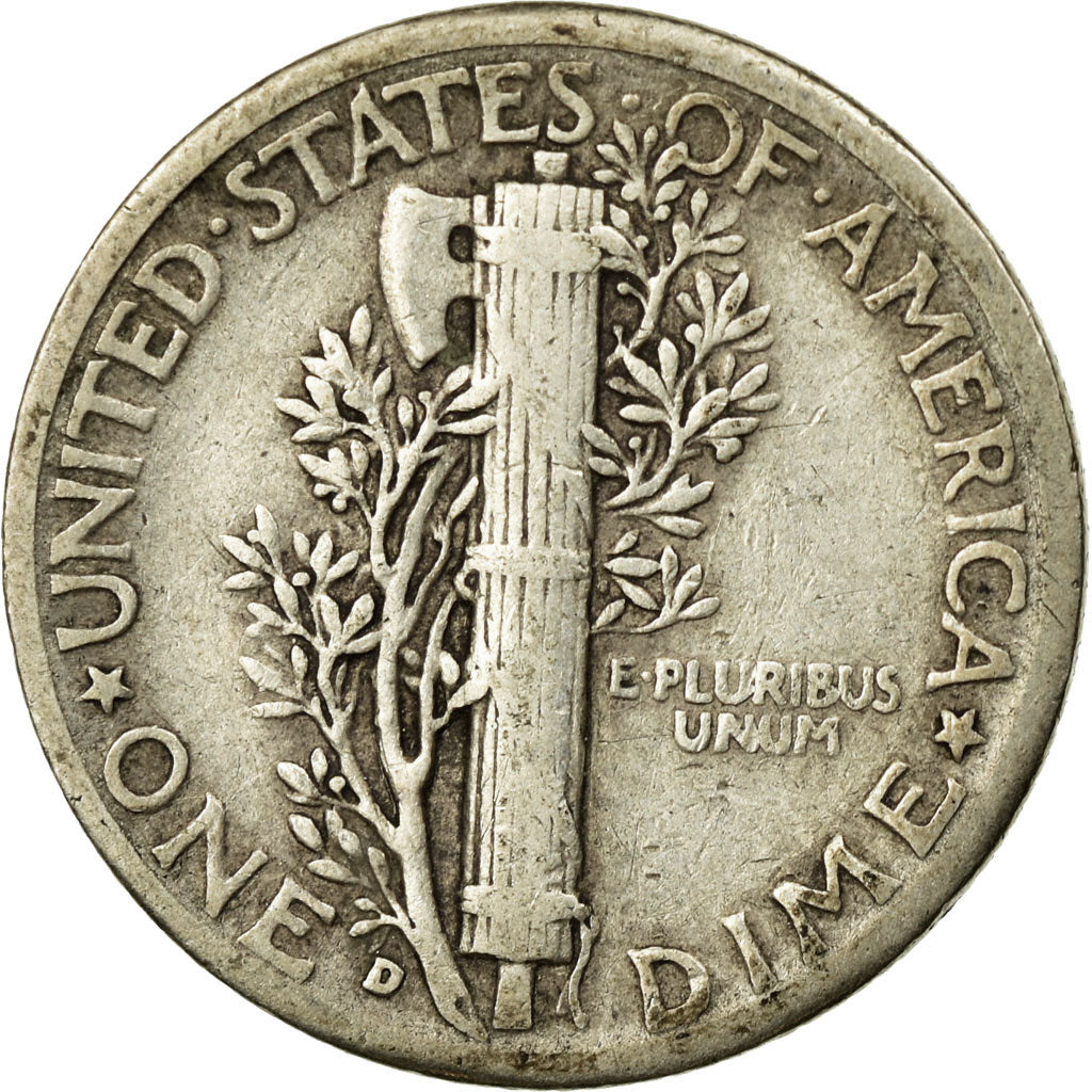 Coin, United States, Mercury Dime, Dime, 1944, U.S. Mint, Denver, VF(20-25)