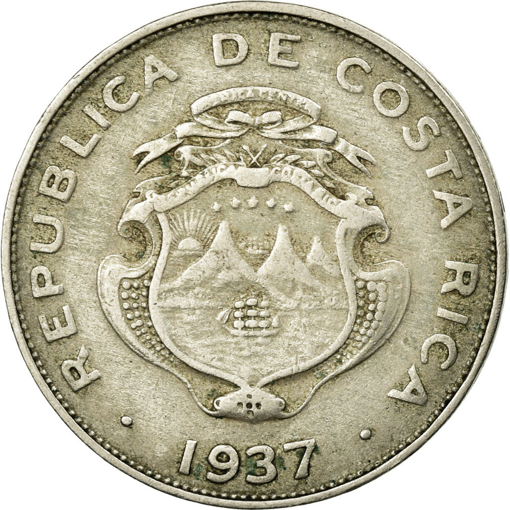 Coin, Costa Rica, 25 Centimos, 1937, VF(30-35), Copper-nickel, KM:175