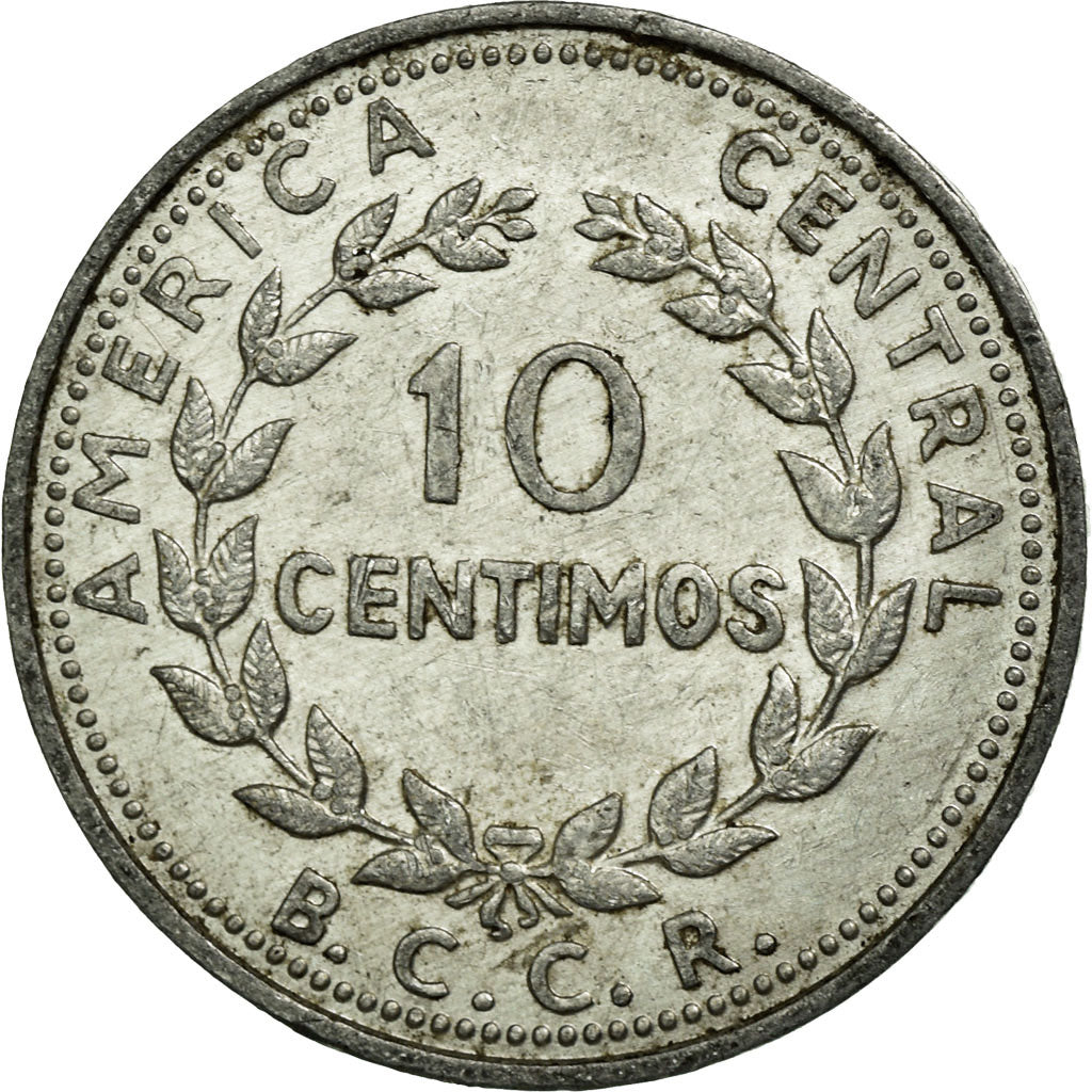 Coin, Costa Rica, 10 Centimos, 1982, EF(40-45), Aluminum, KM:185.2a
