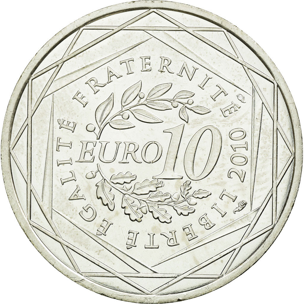 Coin, France, 10 Euro, 2010, MS(63), Silver, KM:1662