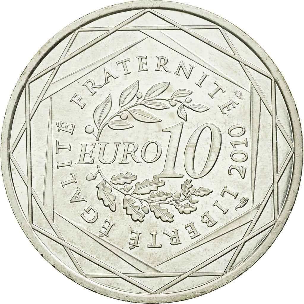 France, 10 Euro, Guadeloupe, 2010, SPL, Argent, KM:1655