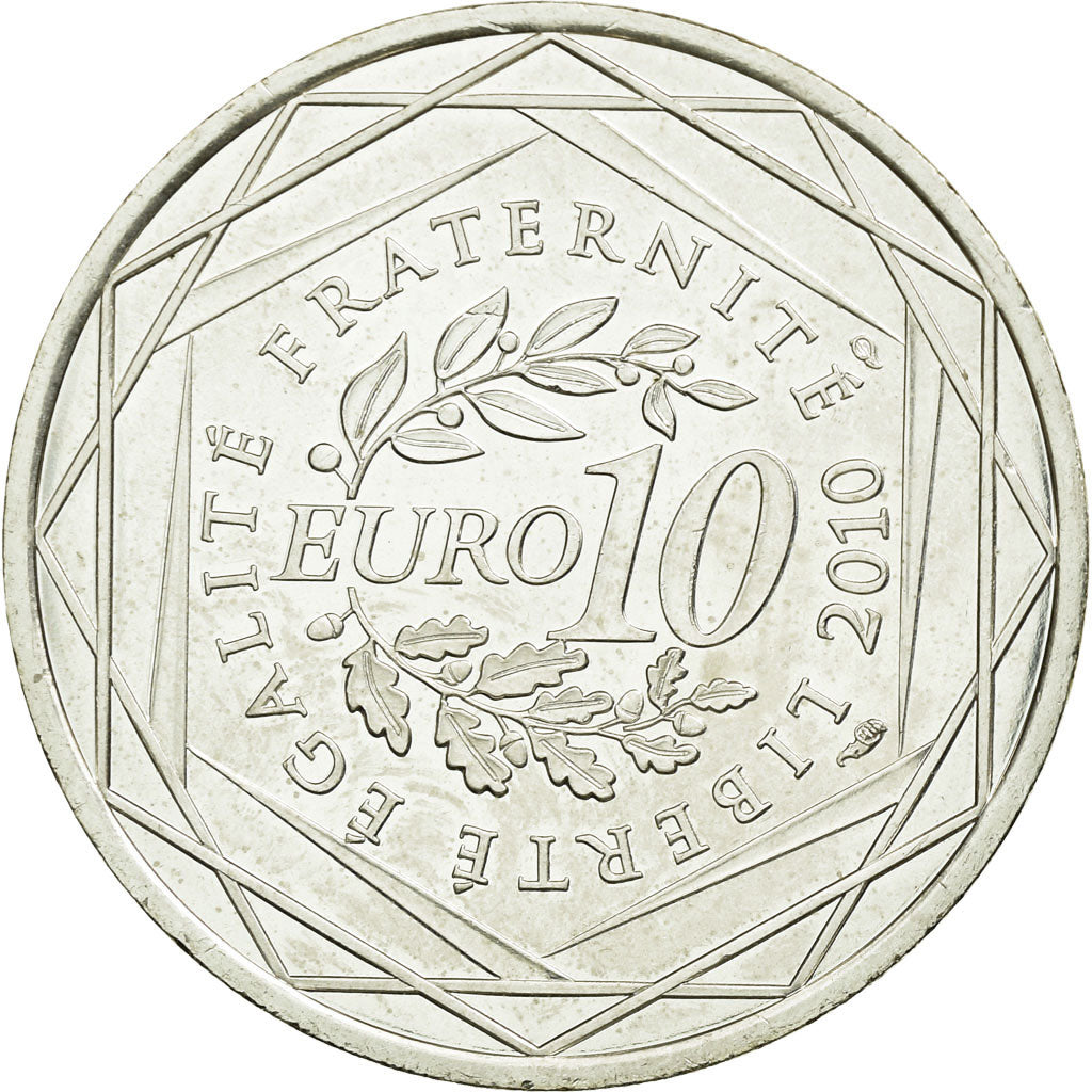 Francia, 10 Euro, Guyane, 2010, SPL, Argento, KM:1654