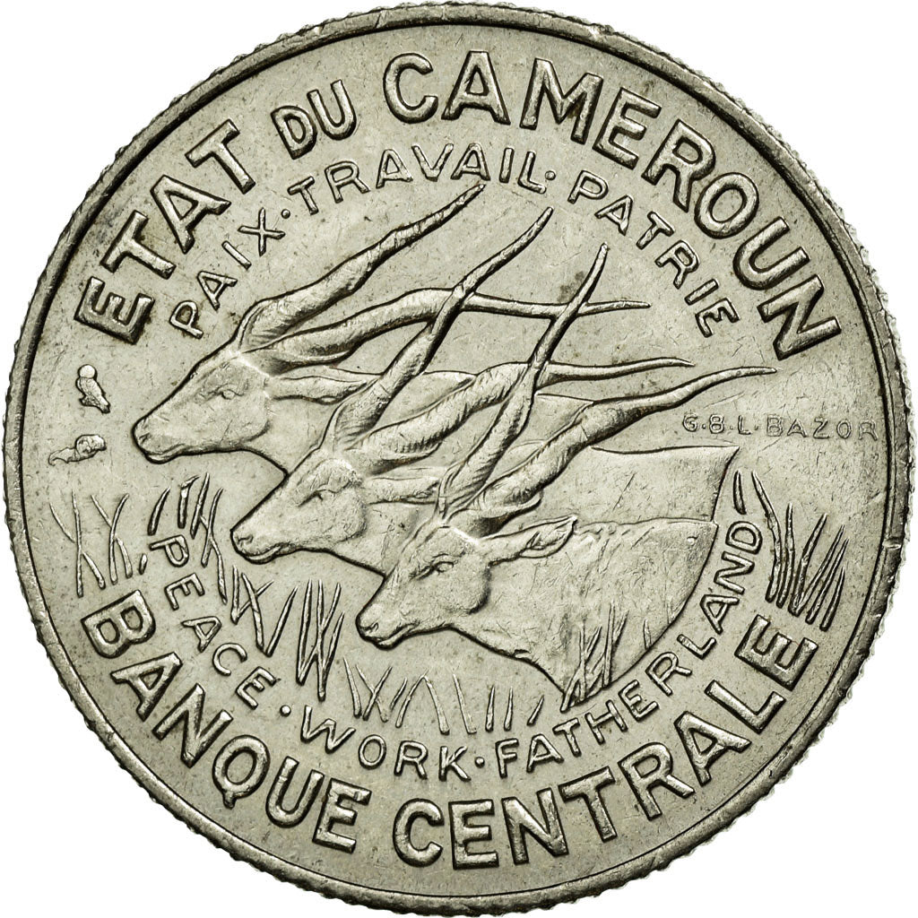 Coin, Cameroon, 100 Francs, 1967, Paris, EF(40-45), Nickel, KM:14