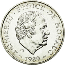 Coin, Monaco, Rainier III, 100 Francs, 1989, MS(63), Silver, KM:164