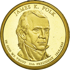 Coin, United States, Dollar, 2009, U.S. Mint, James K. Polk, MS(63)