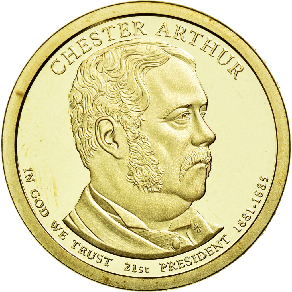 Coin, United States, Dollar, 2012, U.S. Mint, Chester Arthur, MS(63)