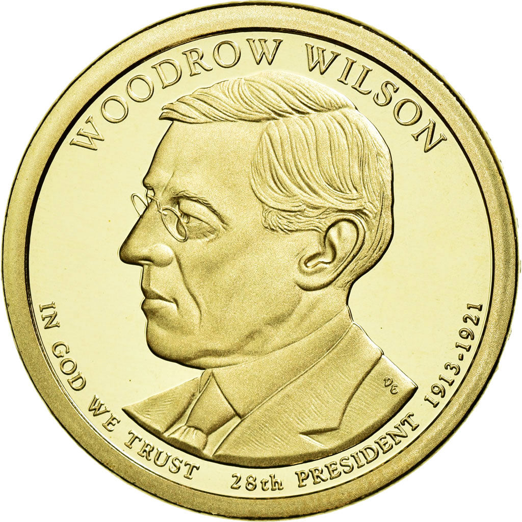 Coin, United States, Dollar, 2013, U.S. Mint, Woodrow Wilson, MS(63)