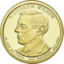 Coin, United States, Dollar, 2013, U.S. Mint, Woodrow Wilson, MS(63)