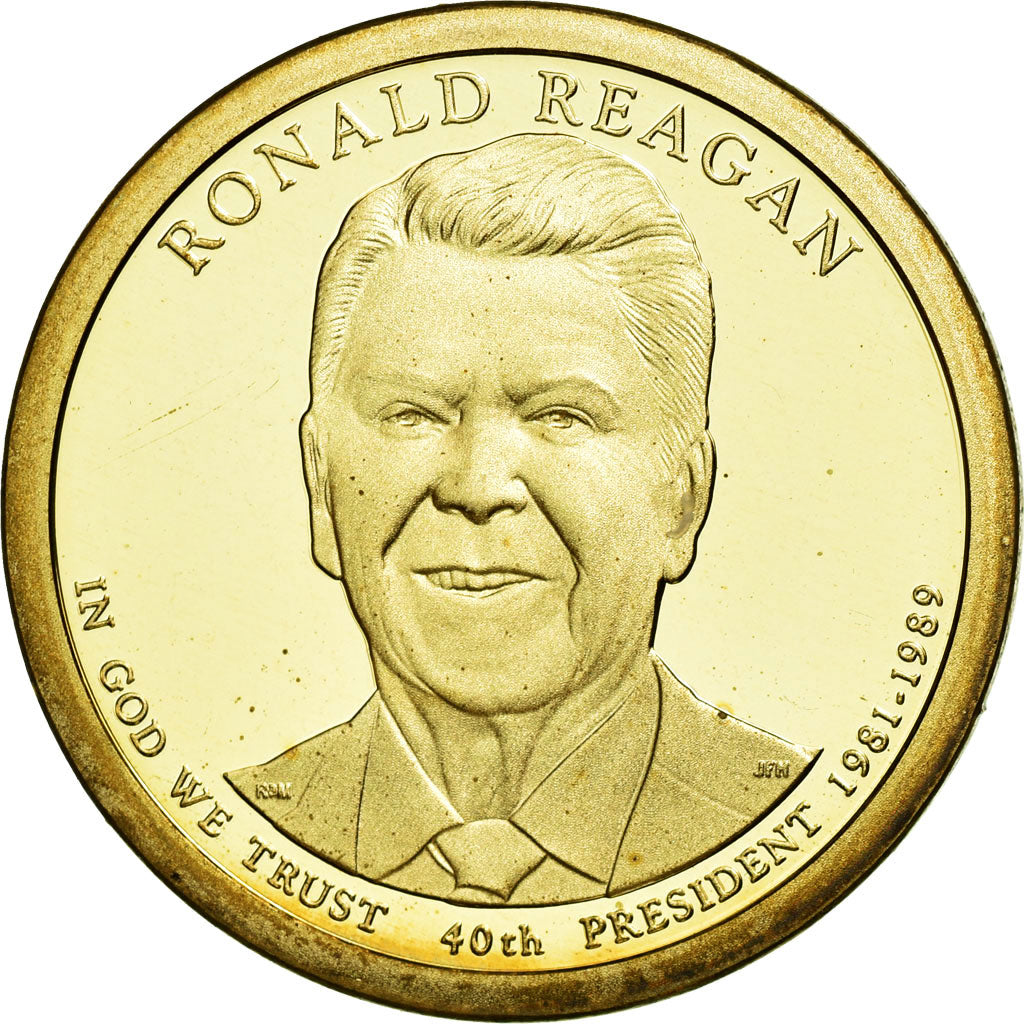 Coin, United States, Dollar, 2016, U.S. Mint, Ronald Reagan, MS(63)