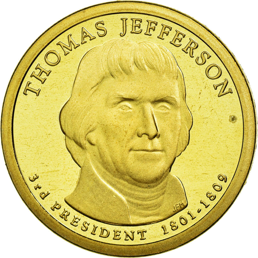 Coin, United States, Dollar, 2007, Thomas Jefferson,U.S. Mint, Philadelphia,,
