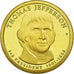 Coin, United States, Dollar, 2007, Thomas Jefferson,U.S. Mint, Philadelphia,,