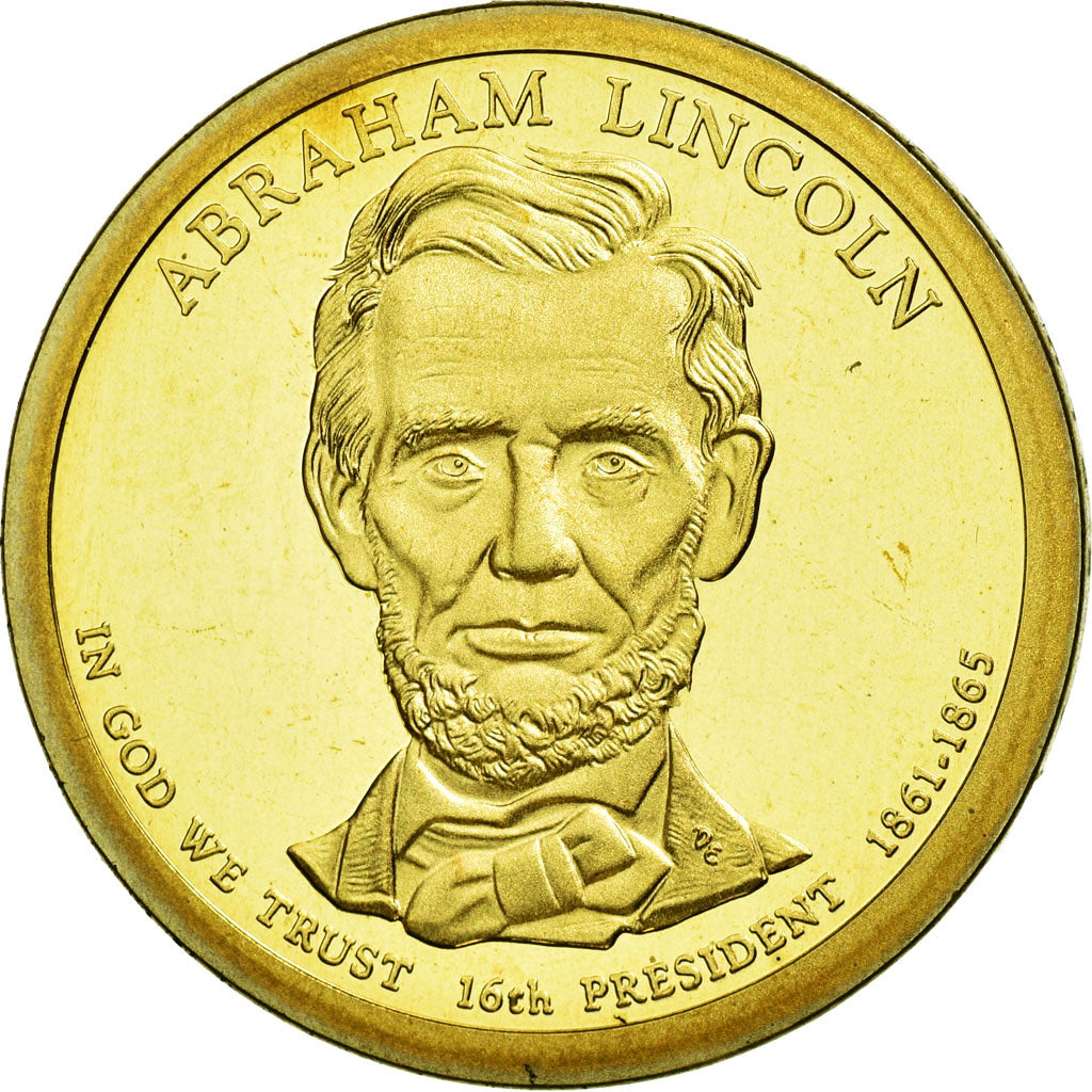 Munten, Verenigde Staten, Dollar, 2010, U.S. Mint, Philadelphia, Abraham