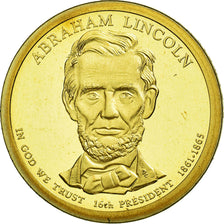 Munten, Verenigde Staten, Dollar, 2010, U.S. Mint, Philadelphia, Abraham