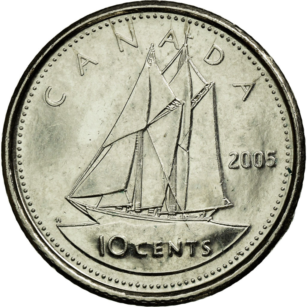 Moeda, Canadá, Elizabeth II, 10 Cents, 2005, Royal Canadian Mint, EF(40-45)