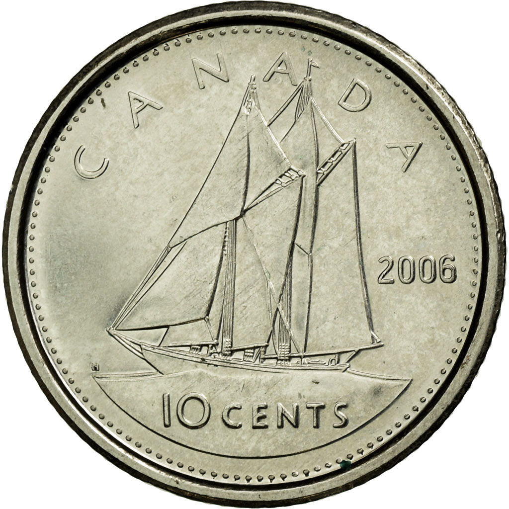 Moeda, Canadá, Elizabeth II, 10 Cents, 2006, Royal Canadian Mint, EF(40-45)