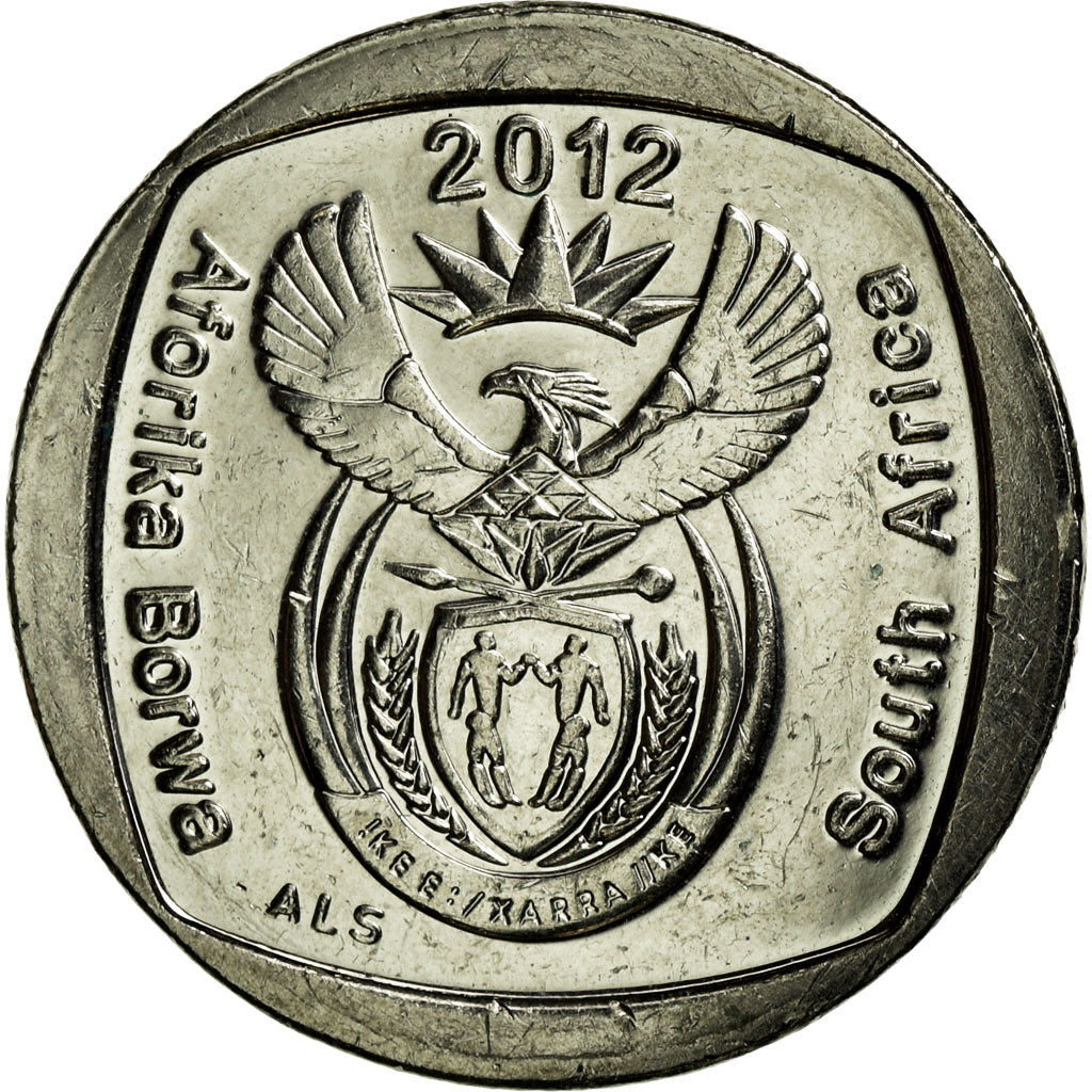 Coin, South Africa, Rand, 2012, EF(40-45), Nickel Plated Copper