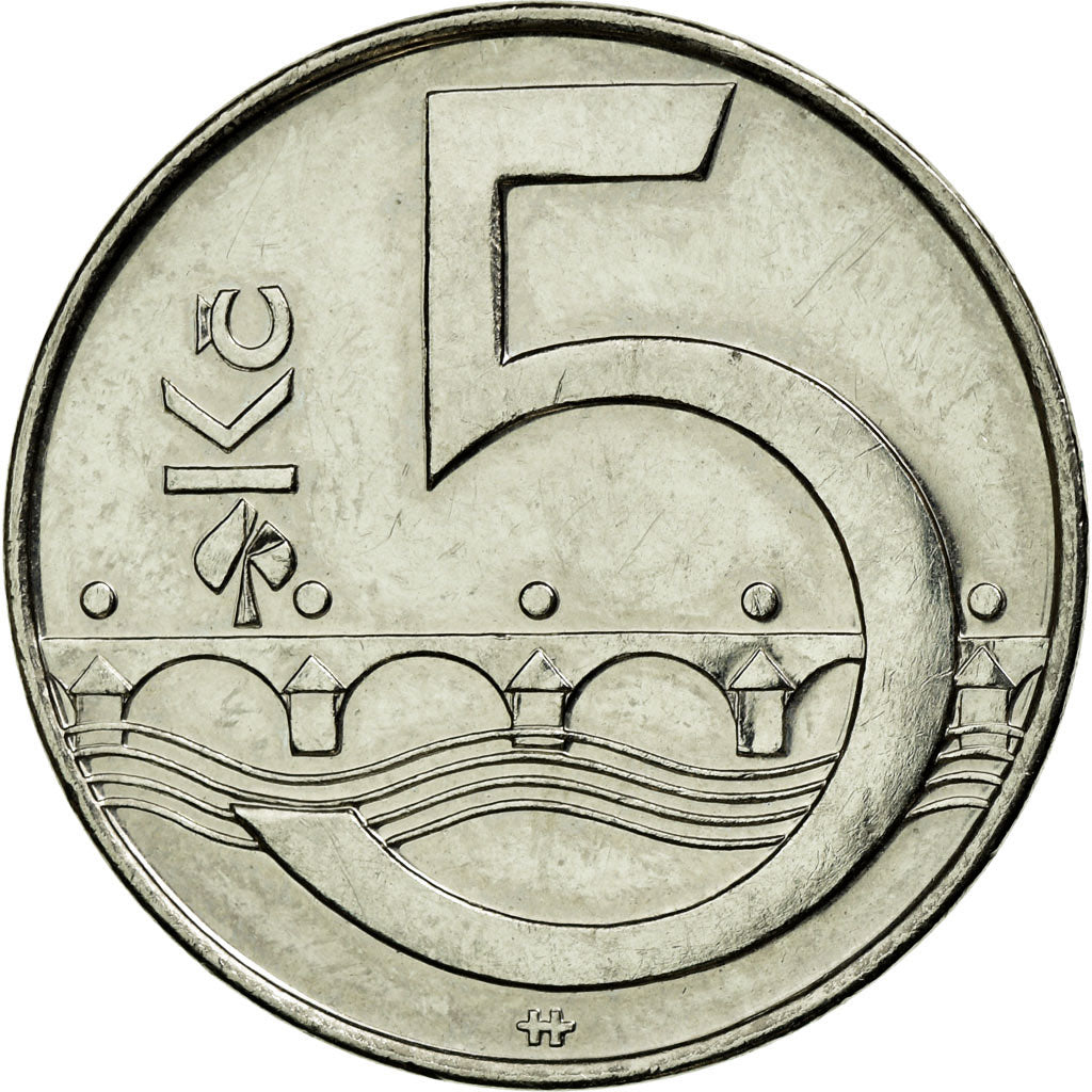 Coin, Czech Republic, 5 Korun, 2015, EF(40-45), Nickel plated steel