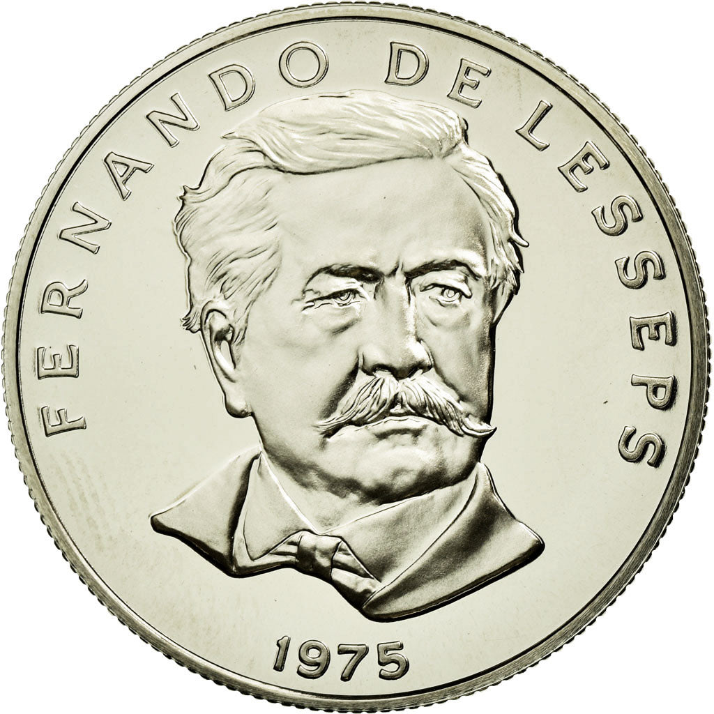 Coin, Panama, 50 Centesimos, 1975, U.S. Mint, MS(65-70), Copper-Nickel Clad