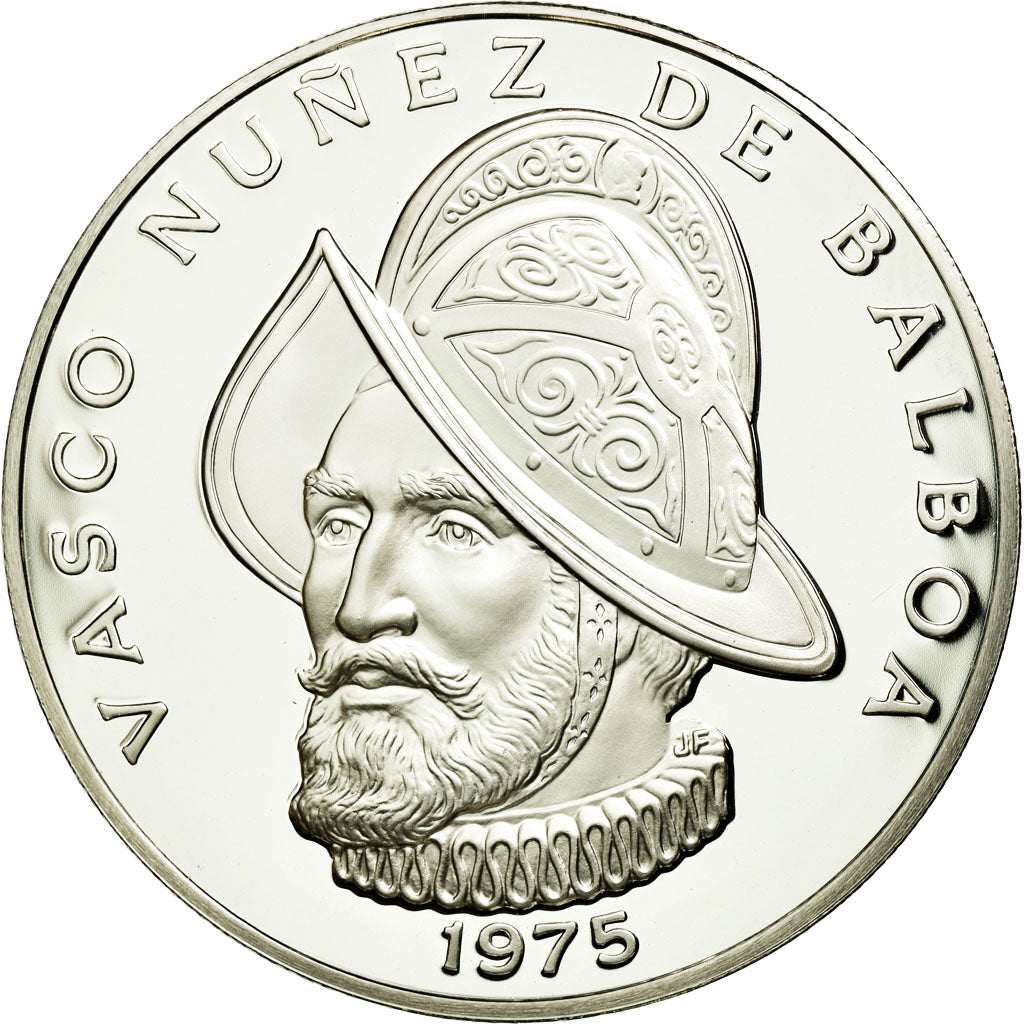 Coin, Panama, Balboa, 1975, U.S. Mint, MS(65-70), Silver, KM:39.1a