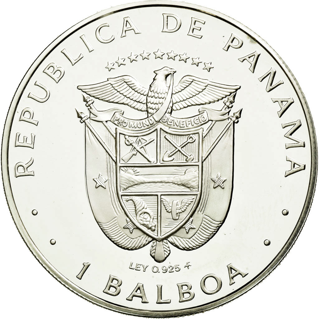 Coin, Panama, Balboa, 1975, U.S. Mint, MS(65-70), Silver, KM:39.1a