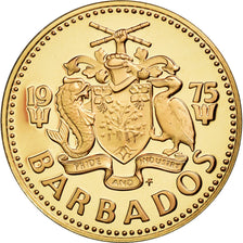 Coin, Barbados, Cent, 1975, Franklin Mint, MS(65-70), Bronze, KM:10