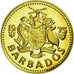Coin, Barbados, 5 Cents, 1975, Franklin Mint, MS(65-70), Brass, KM:11