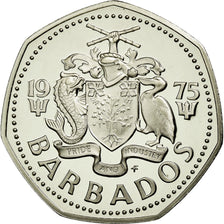 Coin, Barbados, Dollar, 1975, Franklin Mint, MS(65-70), Copper-nickel, KM:14.1