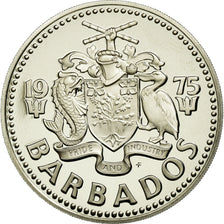 Coin, Barbados, 2 Dollars, 1975, Franklin Mint, MS(65-70), Copper-nickel, KM:15