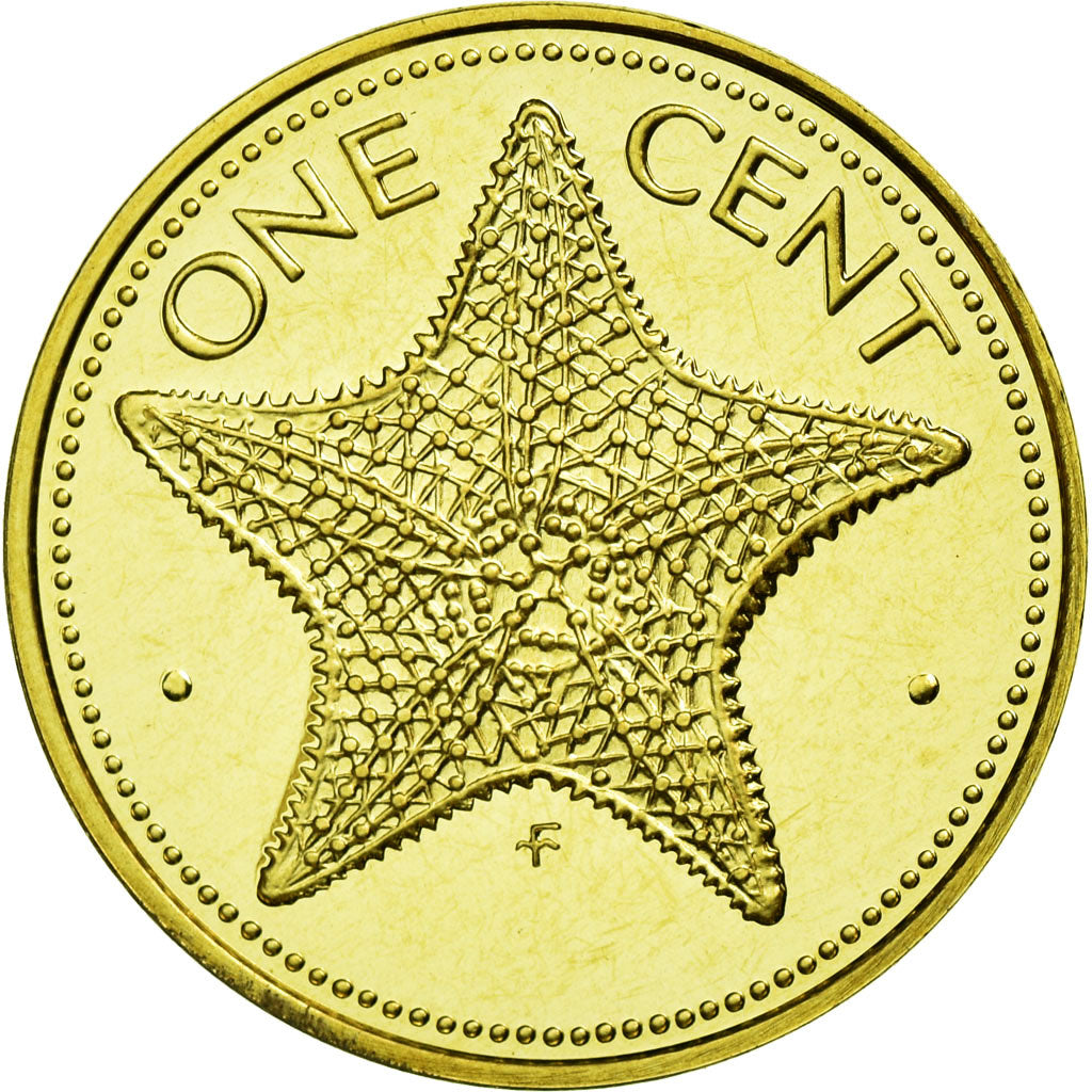 Coin, Bahamas, Elizabeth II, Cent, 1975, Franklin Mint, U.S.A., MS(65-70)