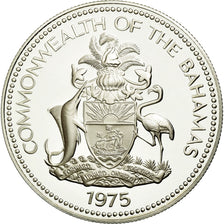Coin, Bahamas, Elizabeth II, Dollar, 1975, Franklin Mint, U.S.A., MS(65-70)