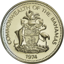 Coin, Bahamas, Elizabeth II, 5 Cents, 1974, Franklin Mint, U.S.A., MS(65-70)