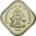 Monnaie, Bahamas, Elizabeth II, 15 Cents, 1974, Franklin Mint, U.S.A., FDC